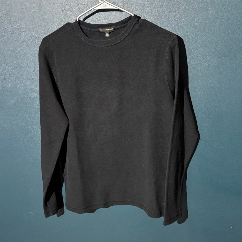Banana Republic Men's Black Long Sleeve Tee